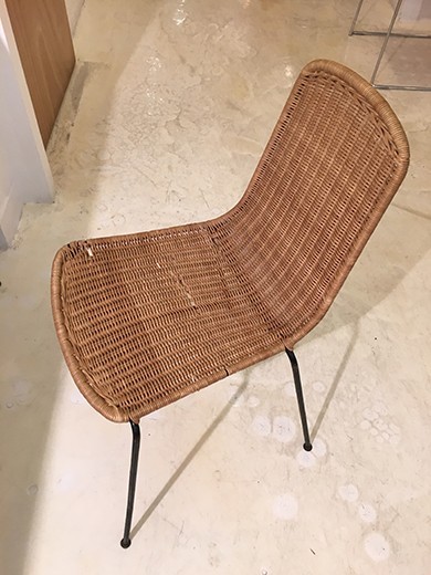 chaise tressée 1950