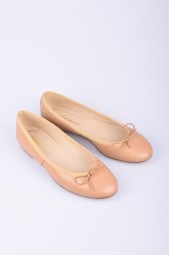 SPREE ballerines en cuir nude