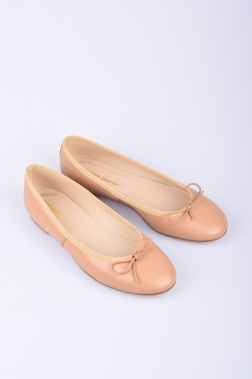 SPREE nude leather ballerinas