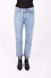 HELMUT LANG blue mid rise straight leg jeans