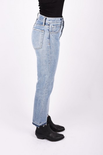 HELMUT LANG blue mid rise straight leg jeans