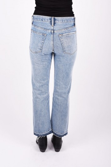 HELMUT LANG blue mid rise straight leg jeans