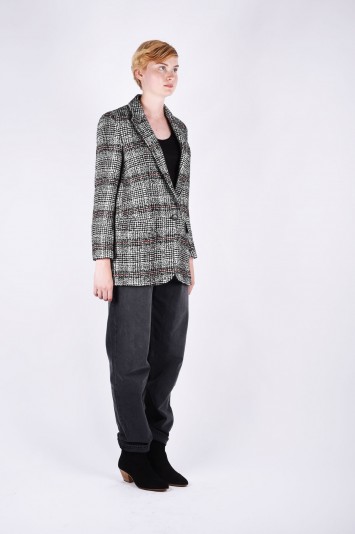 ISABEL MARANT ÉTOILE ice plaid wool-blend blazer