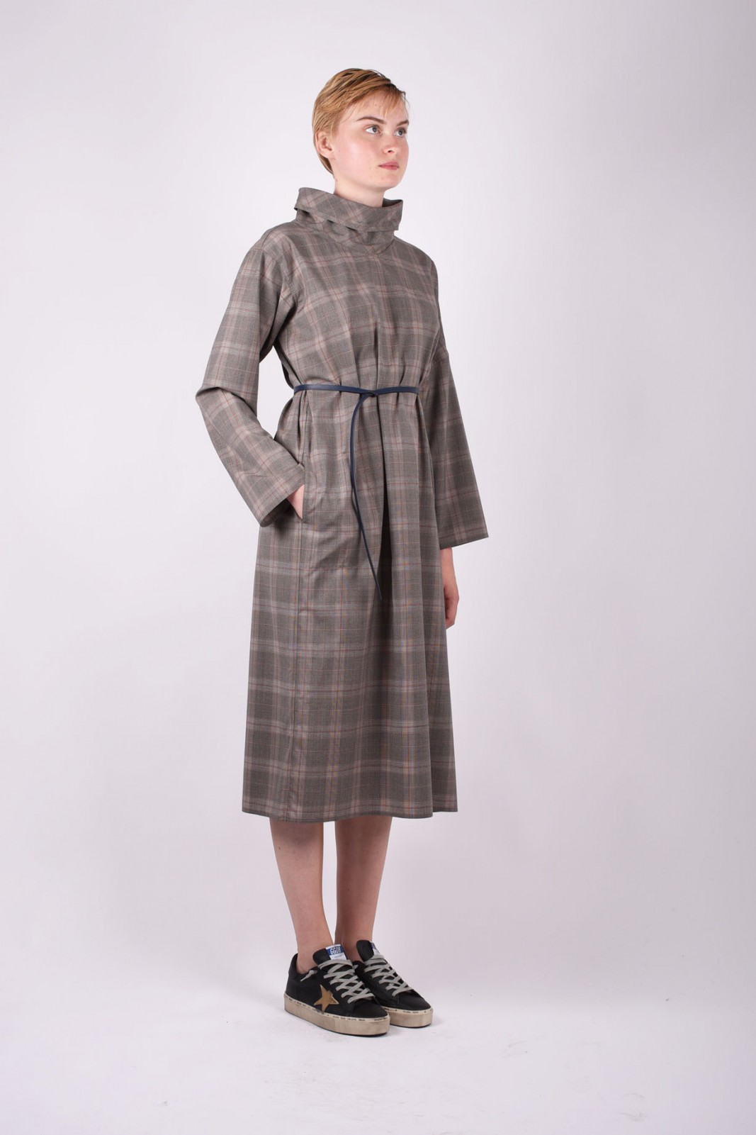 SOFIE D'HOORE checked belted dress